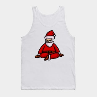 Santa Doing Yoga Christmas Matching Tank Top